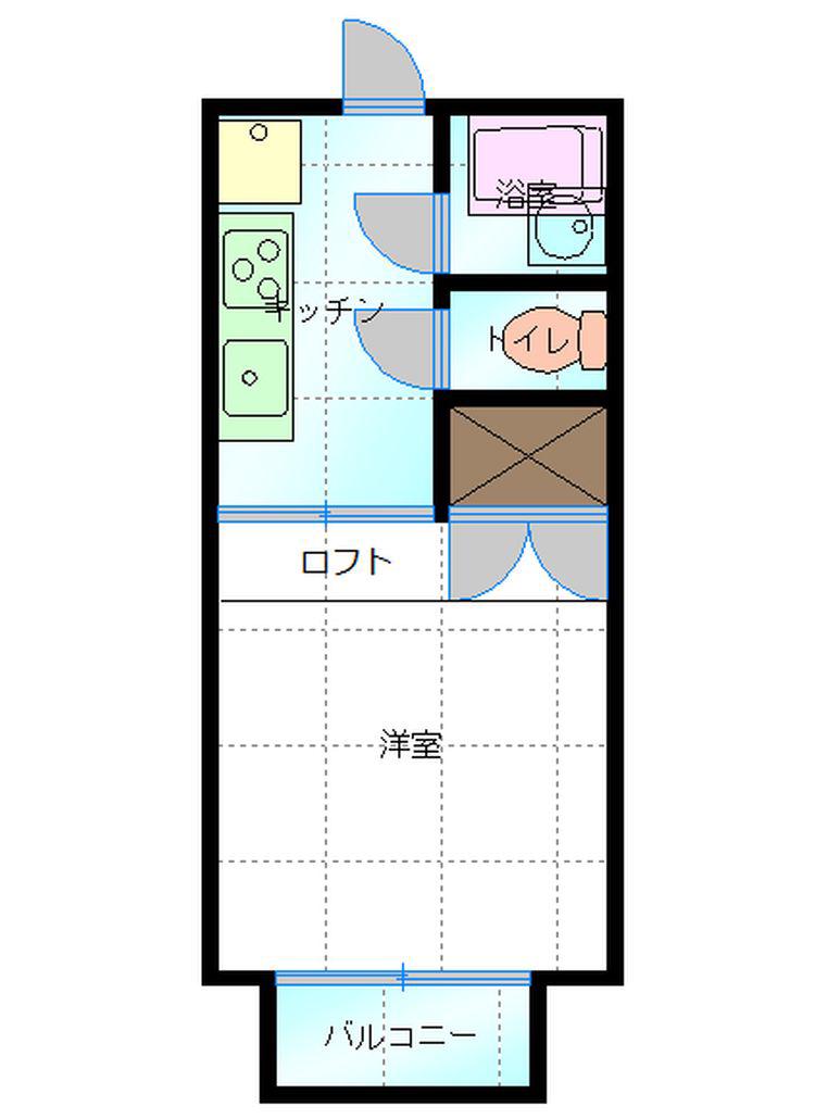 グリーンヒルハイツ(1K/2階)の間取り写真