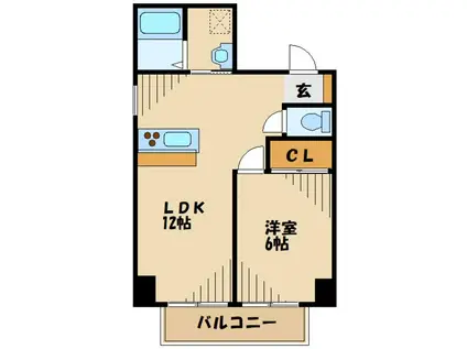 ジョイ相模大野(1LDK/4階)の間取り写真