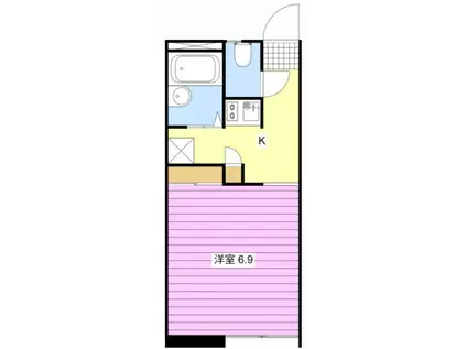 BERYL2(1K/1階)の間取り写真