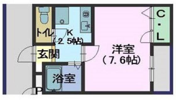 SUNMORITZ(1K/2階)の間取り写真