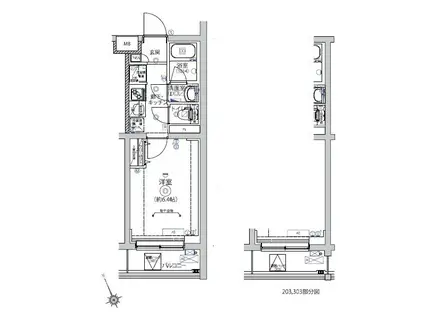 ベルシード横濱南太田II(1K/3階)の間取り写真