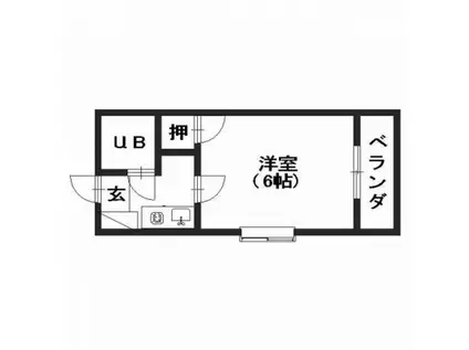 カームマンション(1K/3階)の間取り写真