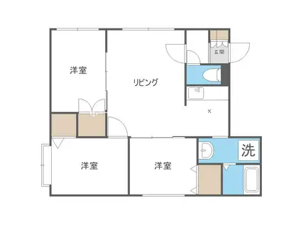 ヴェルコート(3LDK/4階)の間取り写真