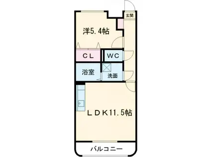 ルミライズ(1LDK/2階)の間取り写真