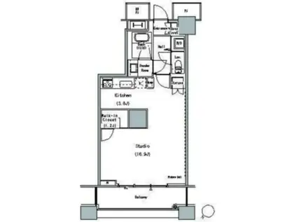 ザ 東京タワーズ ミッドタワー(1K/12階)の間取り写真
