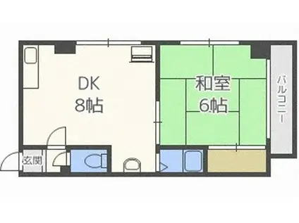 グレイシャス本郷(1LDK/6階)の間取り写真