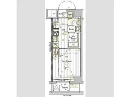 MAXIV川口青木(1K/5階)の間取り写真