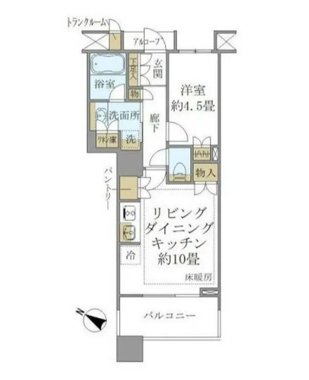 Brillia Mare 有明 TOWER&GARDEN 28階階 間取り