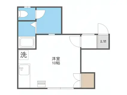 コーポラス北原(ワンルーム/2階)の間取り写真