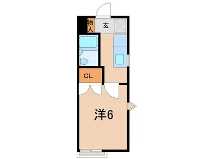 エル・ループハイツ(1K/1階)の間取り写真