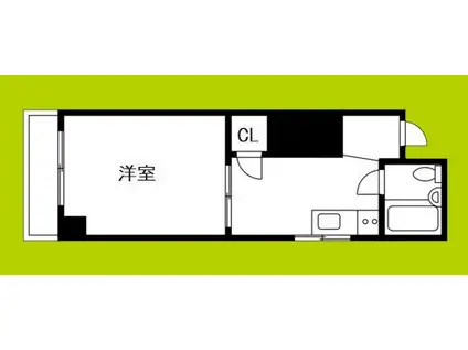 グロースハイツ天満I(1K/5階)の間取り写真