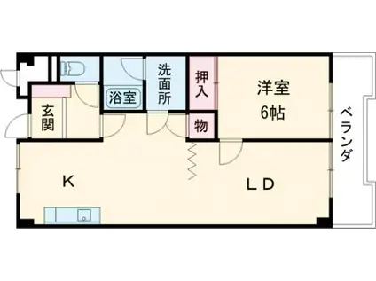 ル・モンド交成(1LDK/3階)の間取り写真