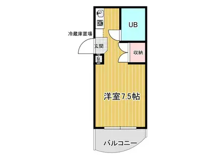 ESPACE A(ワンルーム/5階)の間取り写真