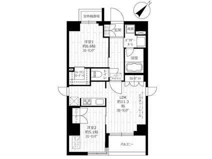 グランドコンシェルジュ西巣鴨アジールコート(2LDK/7階)の間取り写真