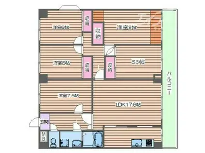 ヴィラフェニックス(4SLDK/2階)の間取り写真