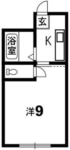 アーバン安宅(1K/2階)の間取り写真