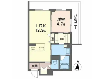 シャーメゾンカトレヤ(1LDK/2階)の間取り写真