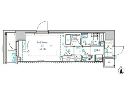AZESTお花茶屋V(1K/5階)の間取り写真