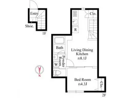 ウッドクレスト荒川レジデンス(1LDK/3階)の間取り写真