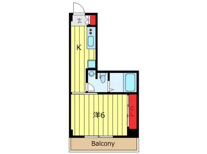 ROOMサンセットタウン(1K/3階)の間取り写真