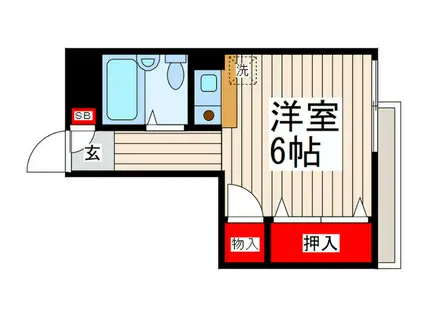 ルーブル江古田Ⅱ(ワンルーム/4階)の間取り写真