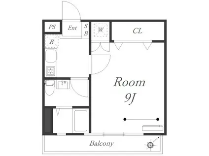 グランデポンテ(1K/3階)の間取り写真