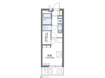 レオパレス萬 壹番館(1K/2階)の間取り写真