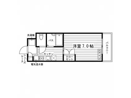 フルリール練馬(1K/1階)の間取り写真