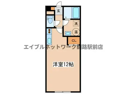 藤勢浪花(ワンルーム/2階)の間取り写真