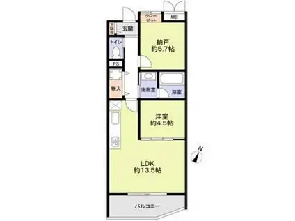 THE TAKASUNA KULTURCE(1SLDK/2階)の間取り写真