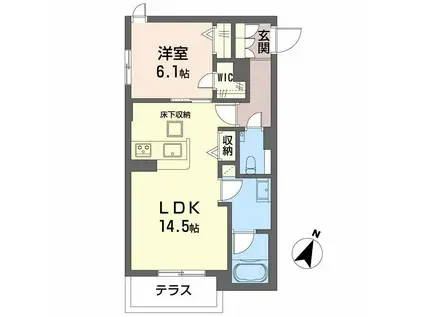 シャーメゾン神戸摩耶(1LDK/1階)の間取り写真