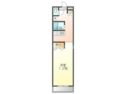 クリーンハイツ安井III(ワンルーム/2階)の間取り写真