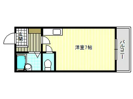 フレンドリー北田辺(ワンルーム/1階)の間取り写真