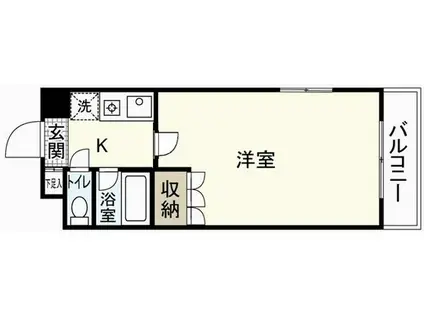 サンローレル串戸(1K/4階)の間取り写真