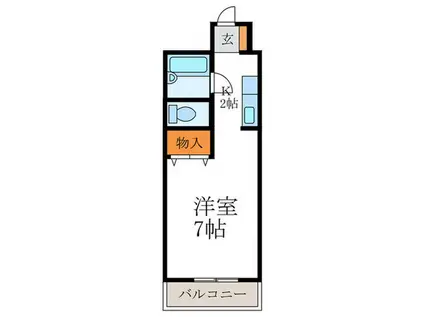 ジョイナス三宅(1K/2階)の間取り写真