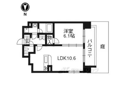 プレサンス京大前(1LDK/1階)の間取り写真