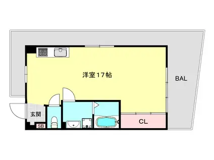 ベル西宮北口パート2(1LDK/1階)の間取り写真