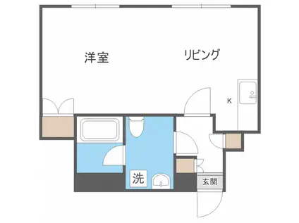 ローヤルハイツ261(1DK/3階)の間取り写真