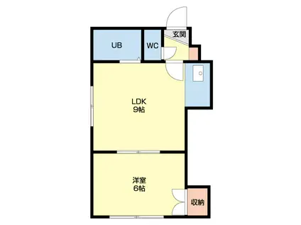ブルーベル北17(1LDK/1階)の間取り写真