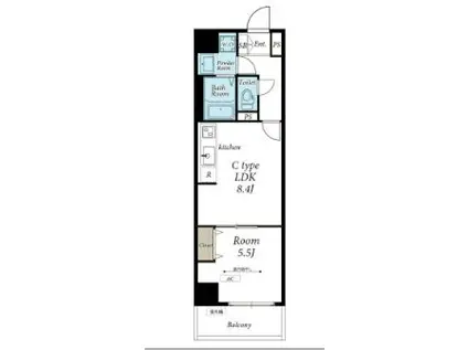  リブリ・レジデンス三ノ輪(1LDK/2階)の間取り写真