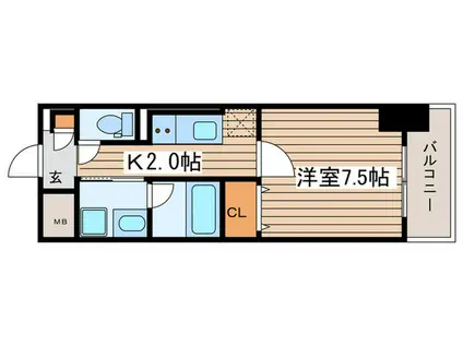 LA LUCE IZUMI(1K/3階)の間取り写真