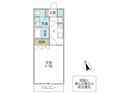 パル・プランドール(1K/1階)の間取り写真