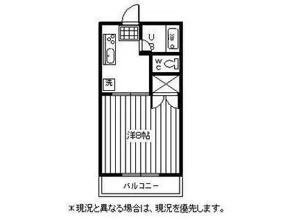 エイシンビル(1K/2階)の間取り写真