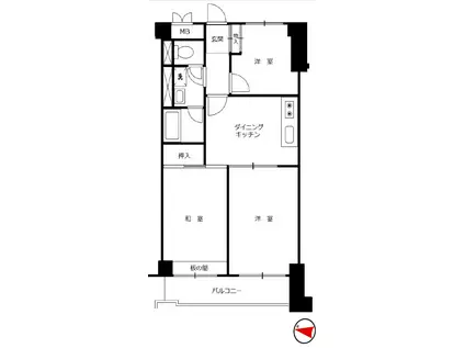 パサニアガーデン目白台(3DK/4階)の間取り写真