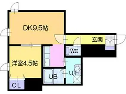 グレイス高砂(1LDK/1階)の間取り写真