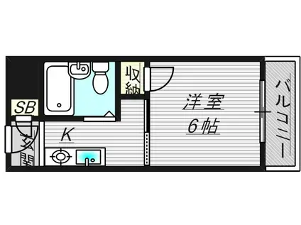 プレアール蔵垣内II(1K/2階)の間取り写真