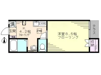 センタービレッジ中野(1K/1階)の間取り写真