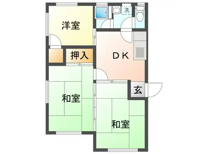 伊藤ハイツ(3K/1階)の間取り写真