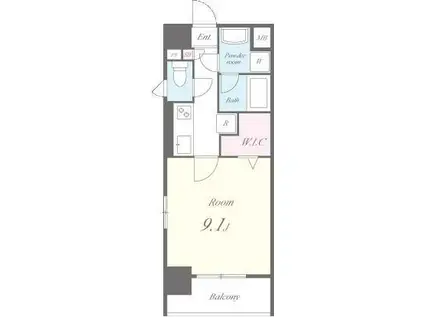 ロイヤルコート日本橋人形町(1K/2階)の間取り写真