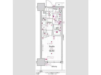 ガーラ・グランディ川口並木(1K/7階)の間取り写真
